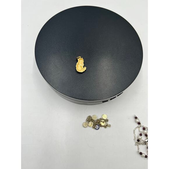 14k Yellow Gold Long Hair Domestic Cat Pet Animal Lover Whimsical Pendant - Picture 11 of 12